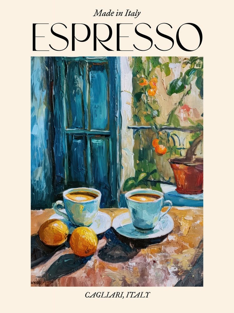 Cagliari Espresso Made In Italy 1 Poster