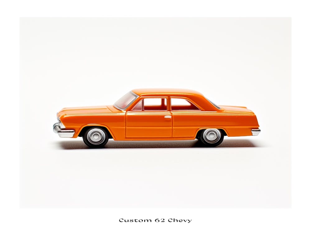 Toy Car Custom 62 Chevy Orange 2 Poster