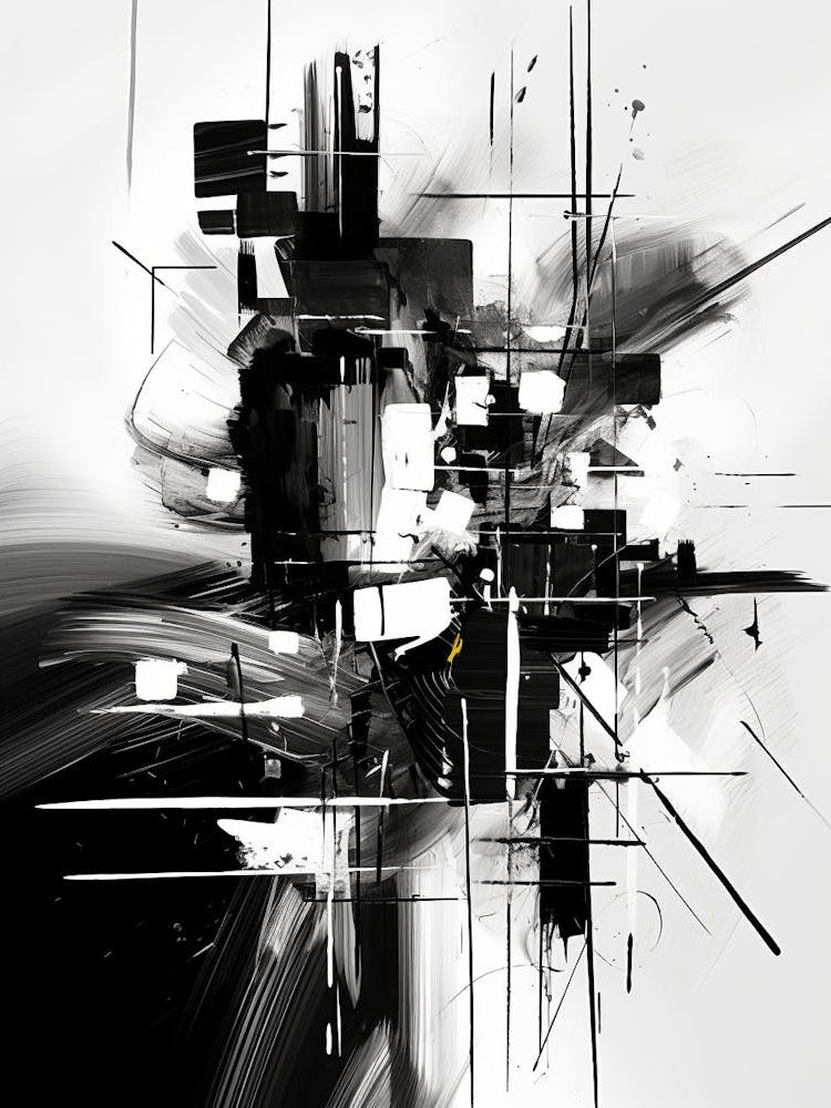 Technology Abstract Black And White 4