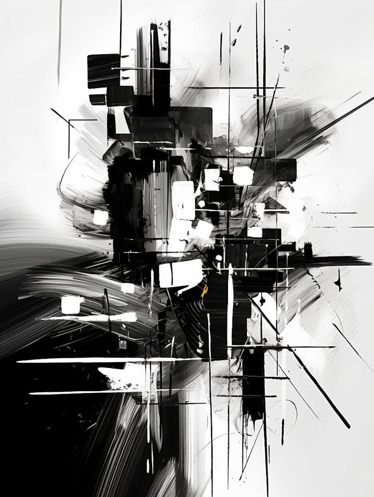 Technology Abstract Black And White 4