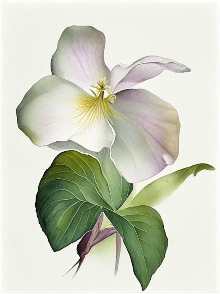 Trillium Wildflower Watercolour 2