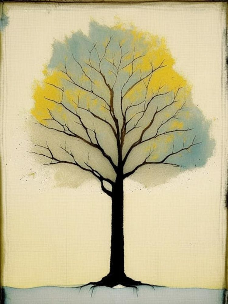 Tree Of Knowledge Symbol Abstract Painting