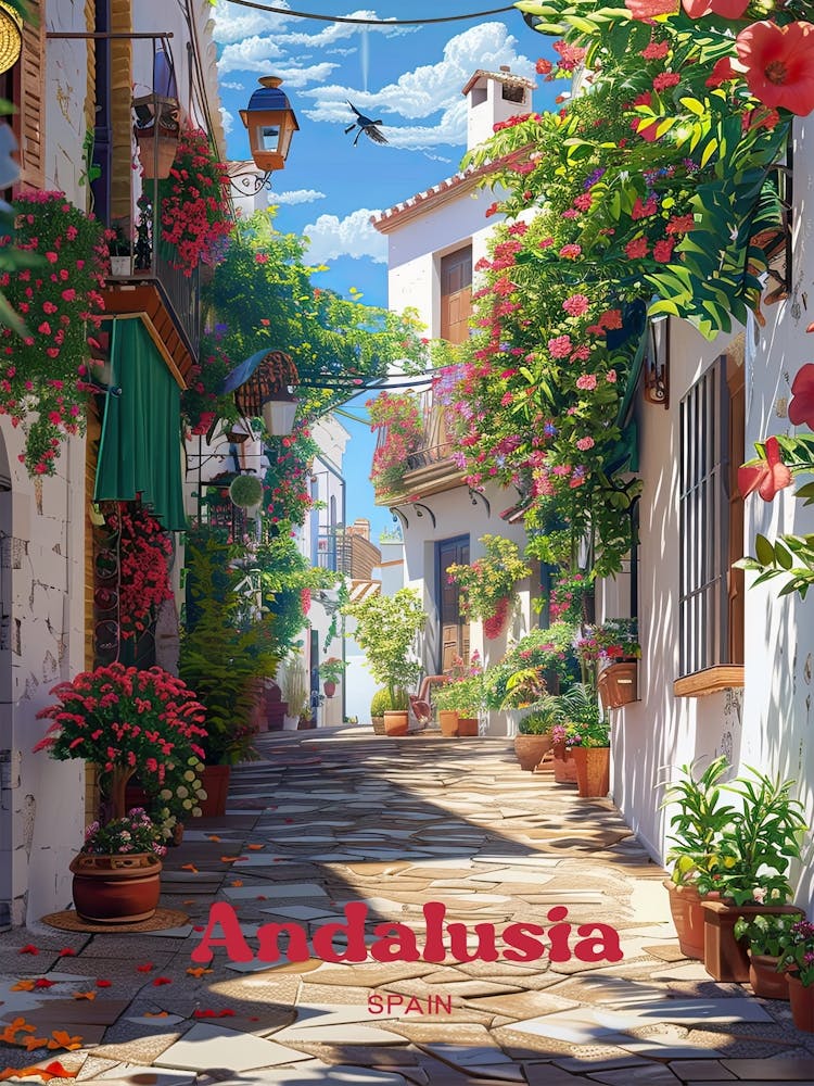 Andalusia Spain Street Travel Art
