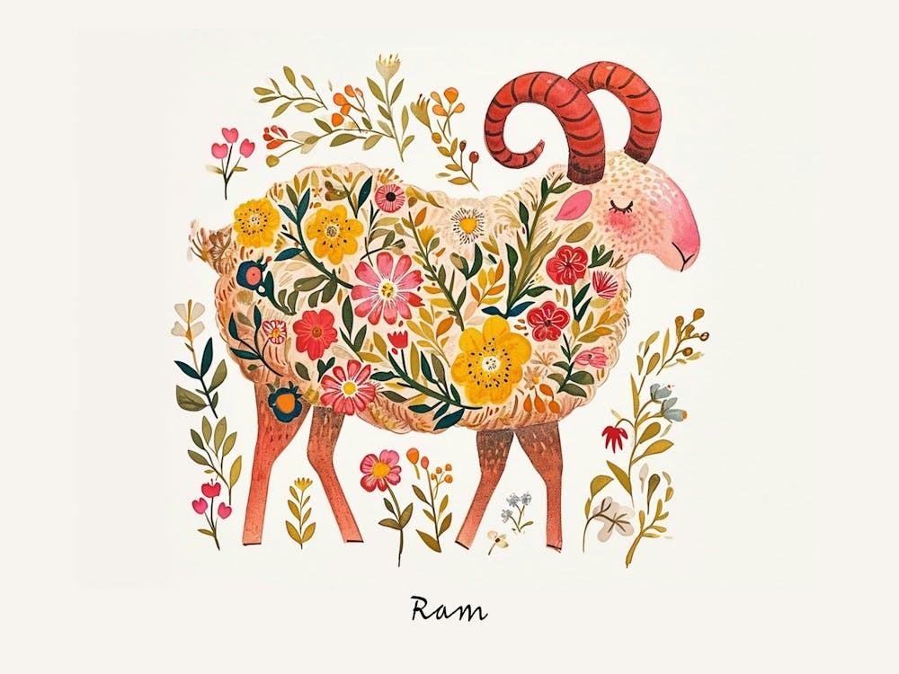 Little Floral Ram 1 Poster