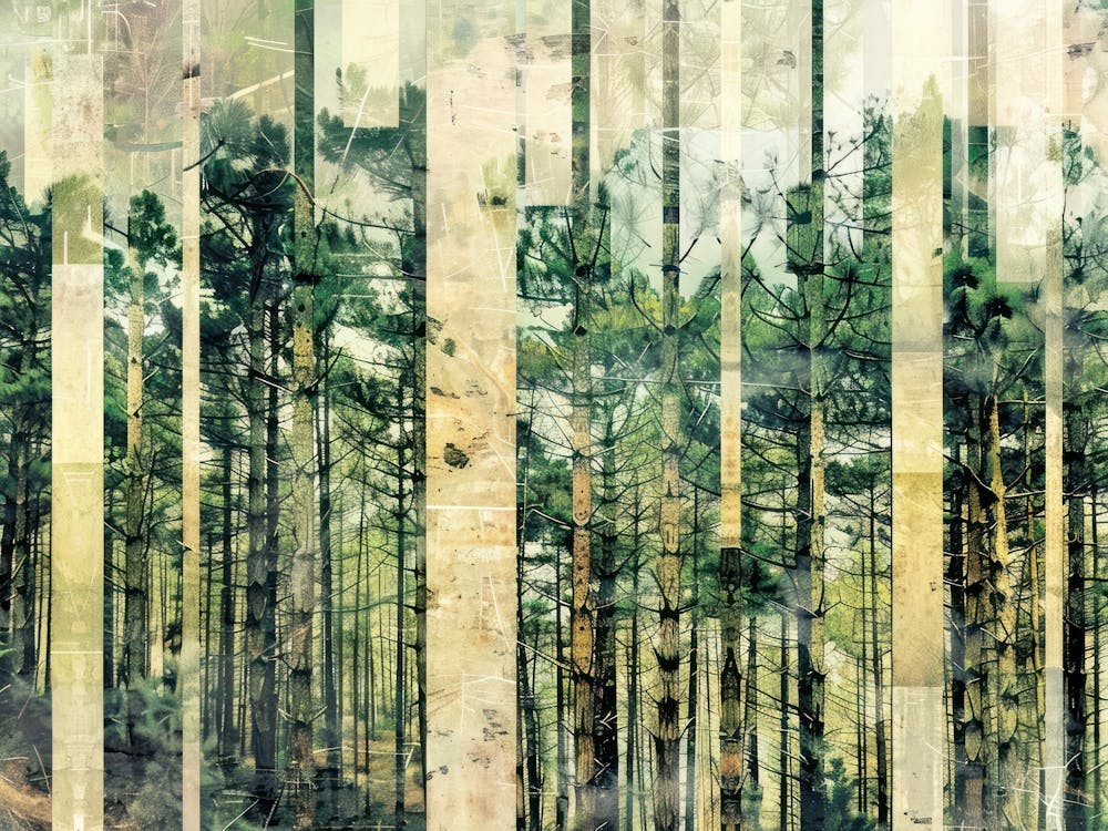 Forest Collage Vintage 3