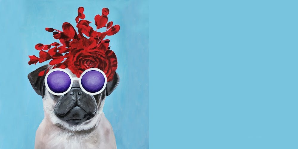 Flower Power Pug