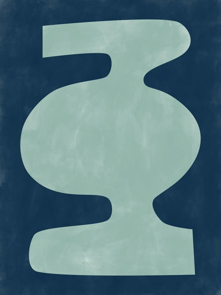 Abstract Teal Shape No.2