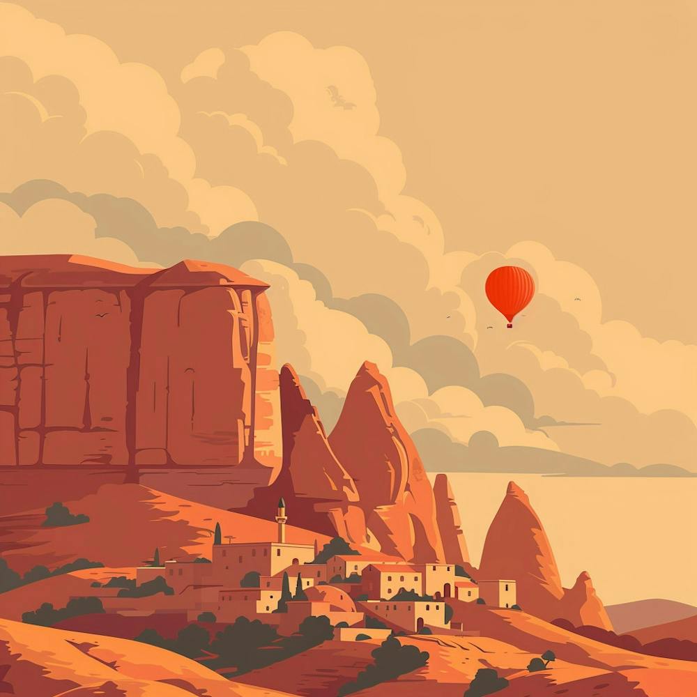 A Cappadocia In Turkey Lofi Illustration 1720348734 3