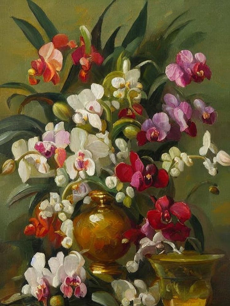 Orchids Painting 1 Flower