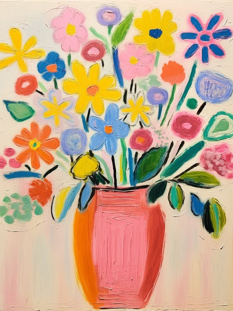 Flower Painting Fauvist Style Portulaca 4