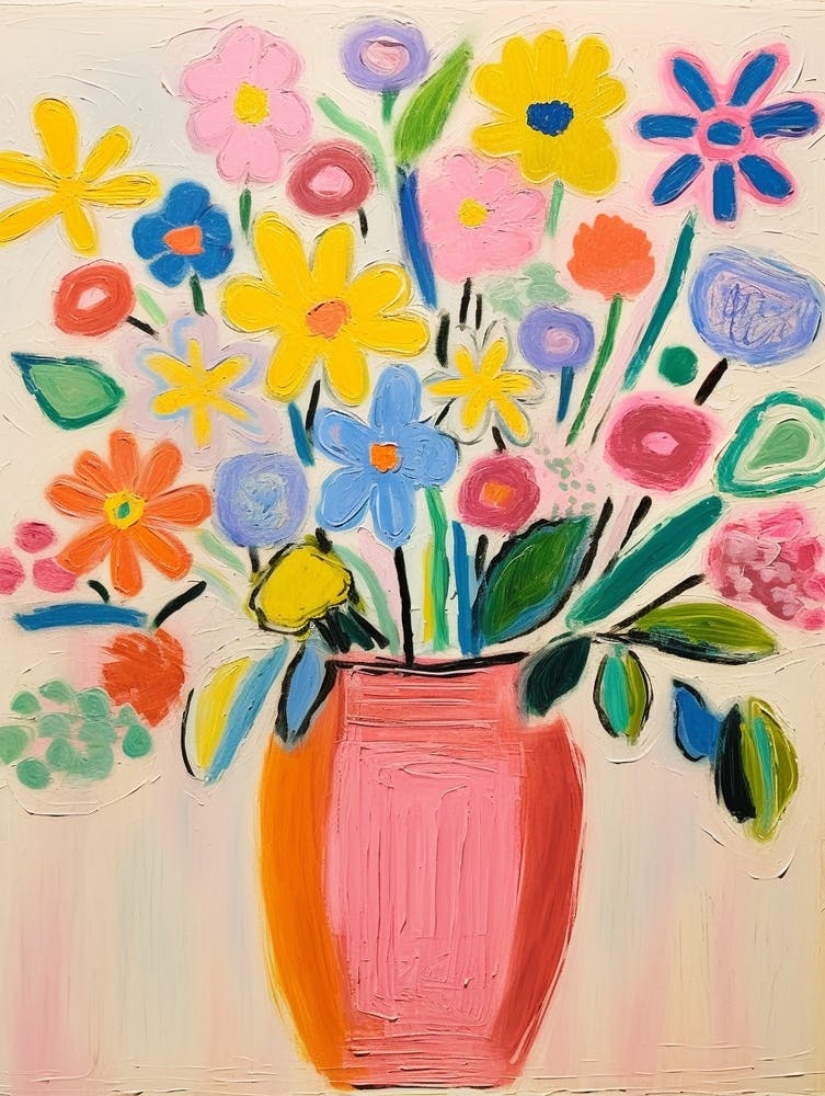 Flower Painting Fauvist Style Portulaca 4