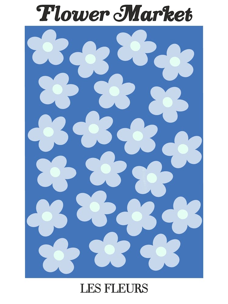 Flower Markets blue