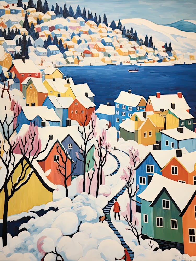 Winter Snow Bergen   Norway Snow Illustration 1