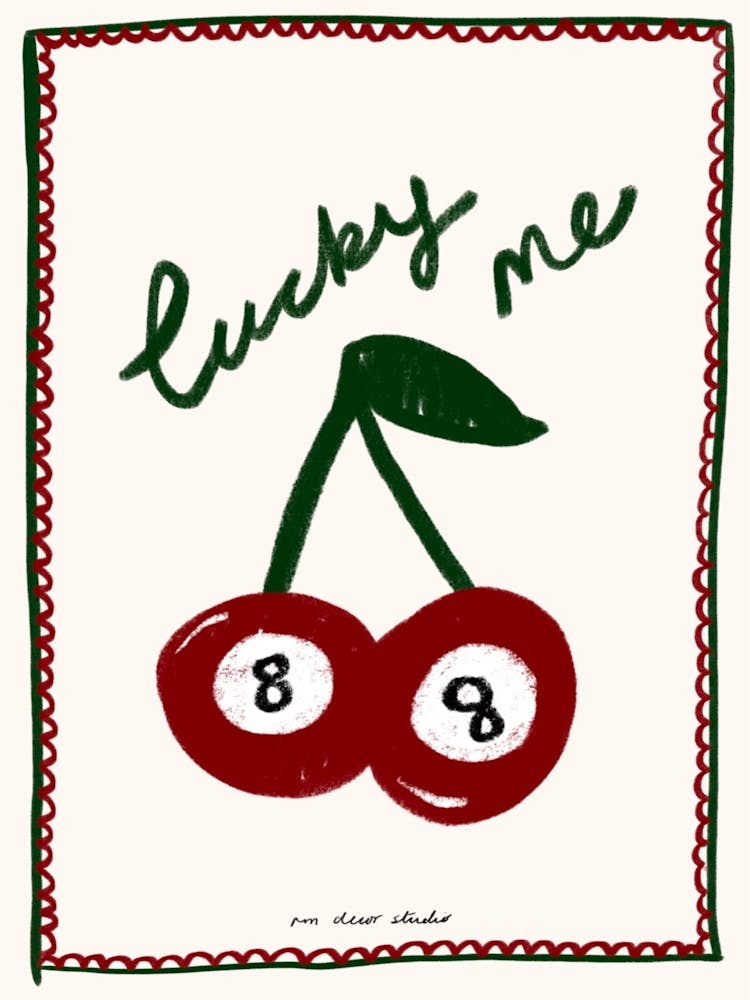 Lucky Me 8 Ball Burgundy