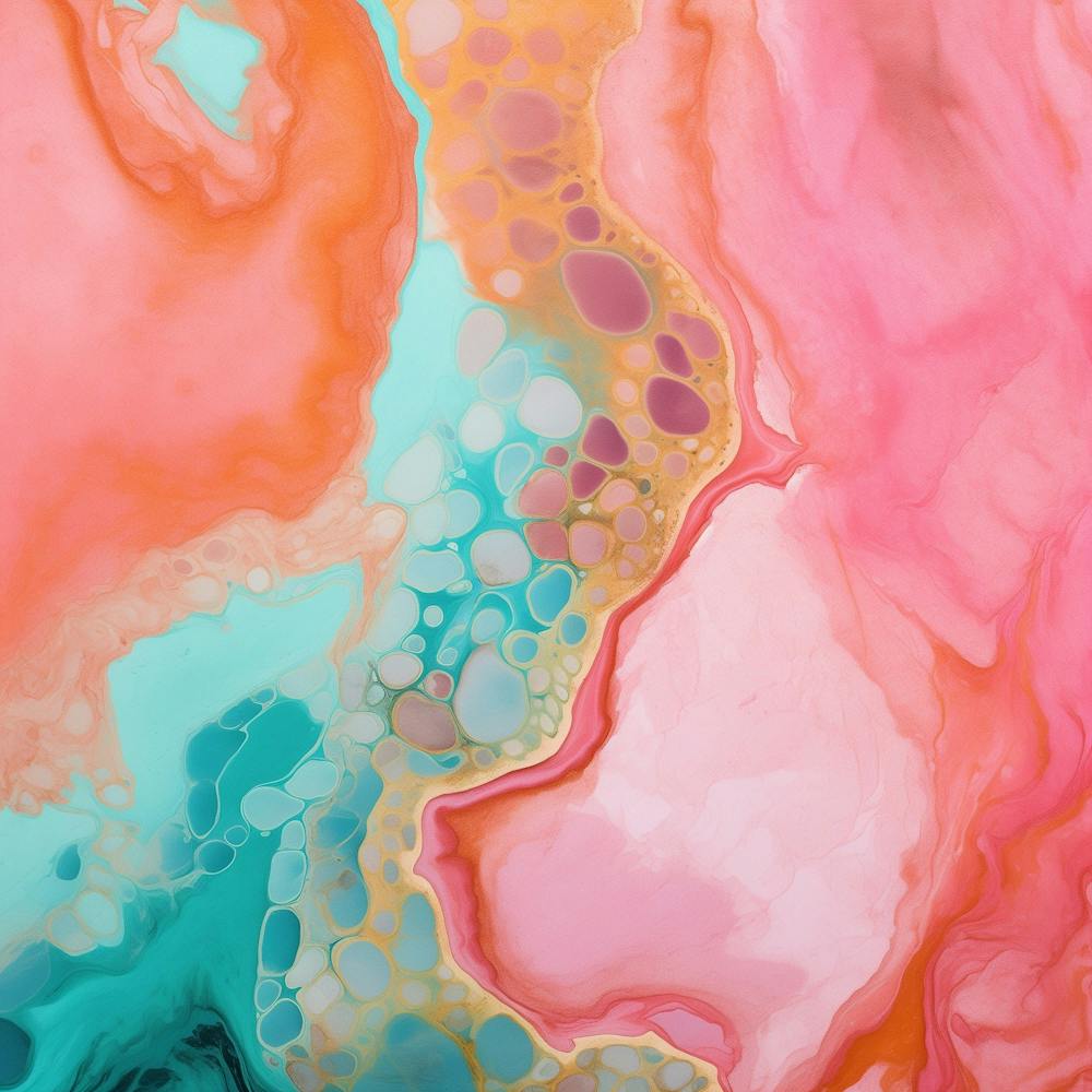 Pink -gold Abstrakt Marmor Struktur Malerei