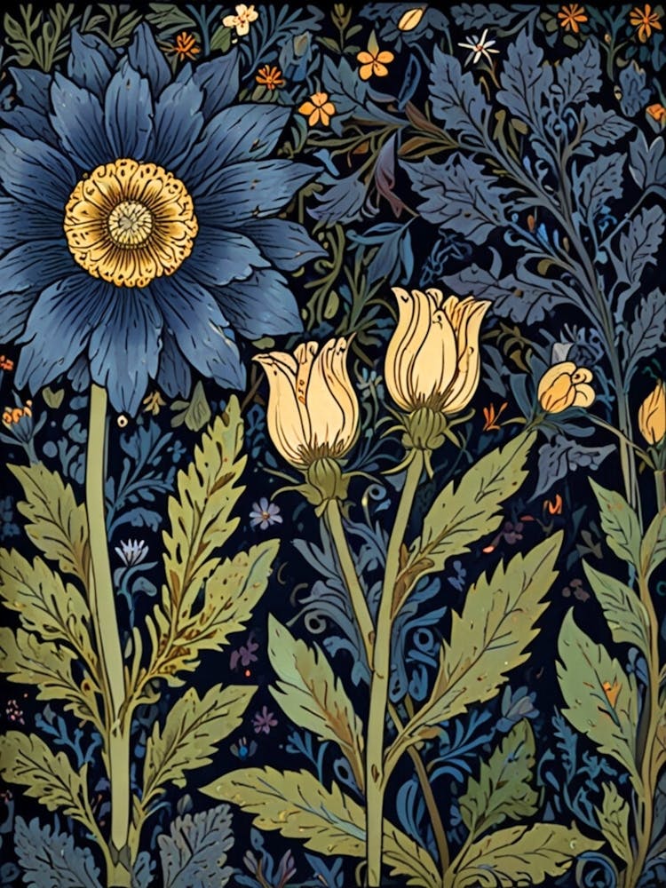 William Morris - Blue Flowers
