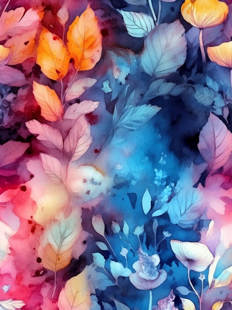Watercolor Floral Pattern 1