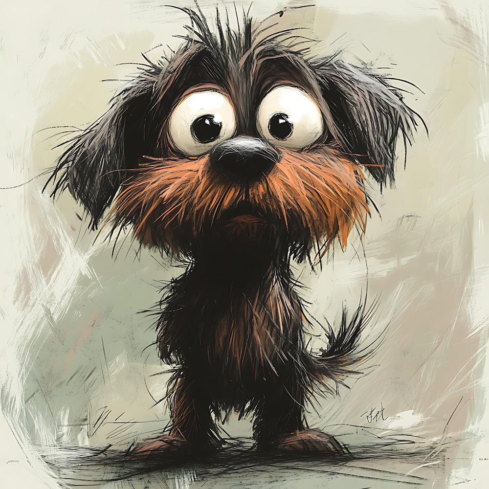 Cute Shaggy Cartoon Dog Plush 5