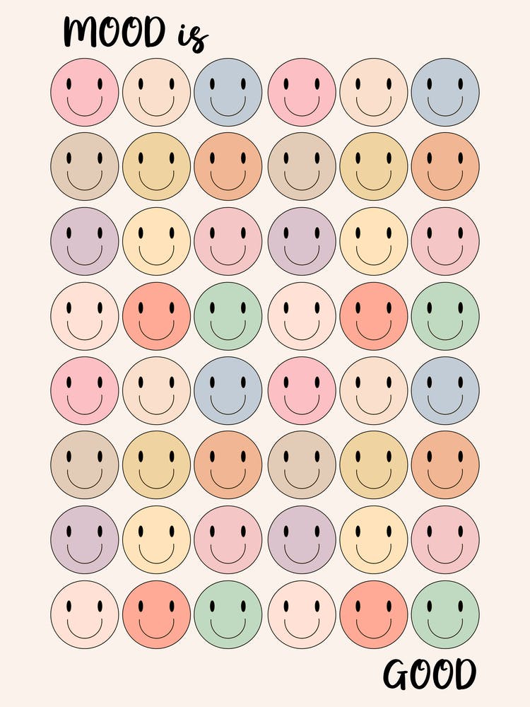 Visage Souriant Heureux Ambiance Pastel