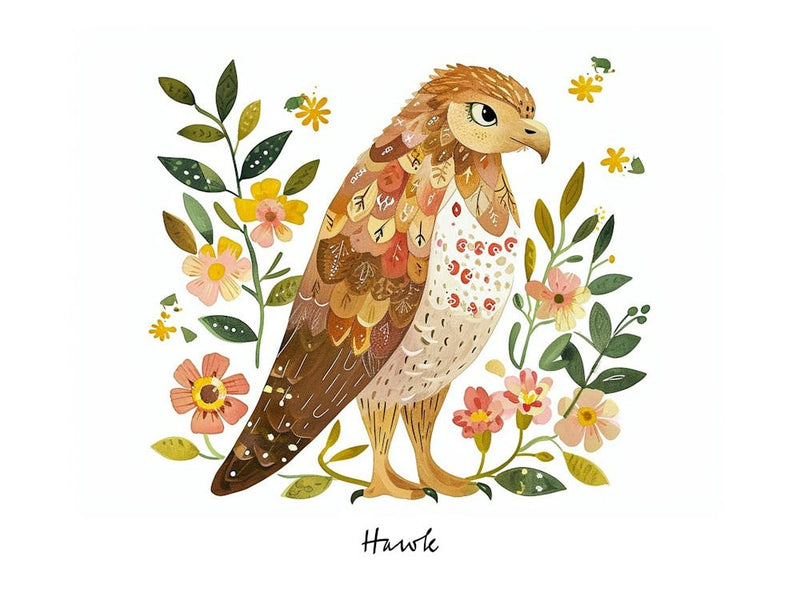 Little Floral Hawk 1 Poster