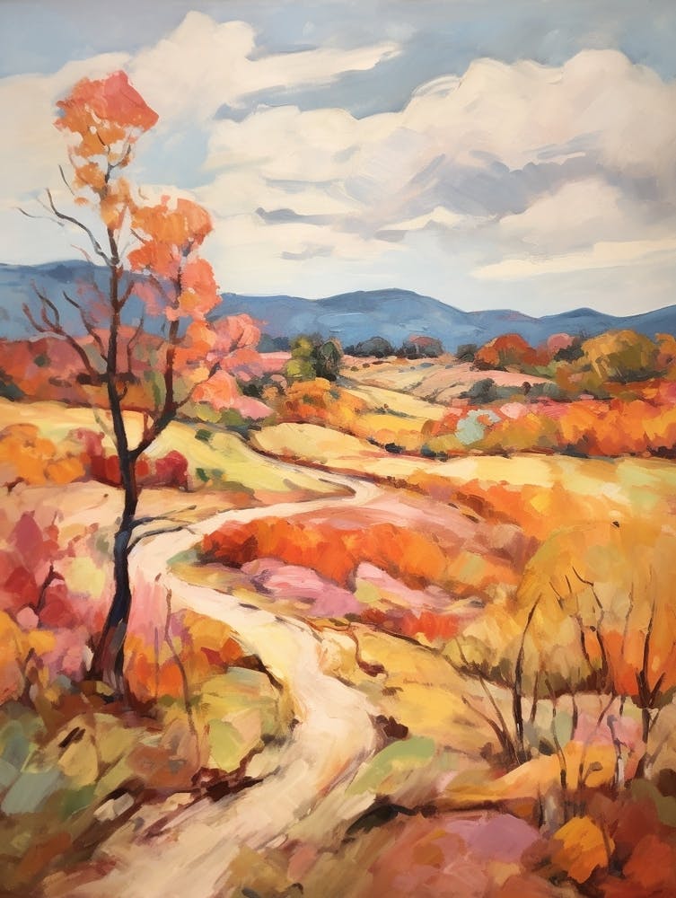 Autumn Gardens Painting Wave Hill Usa 3