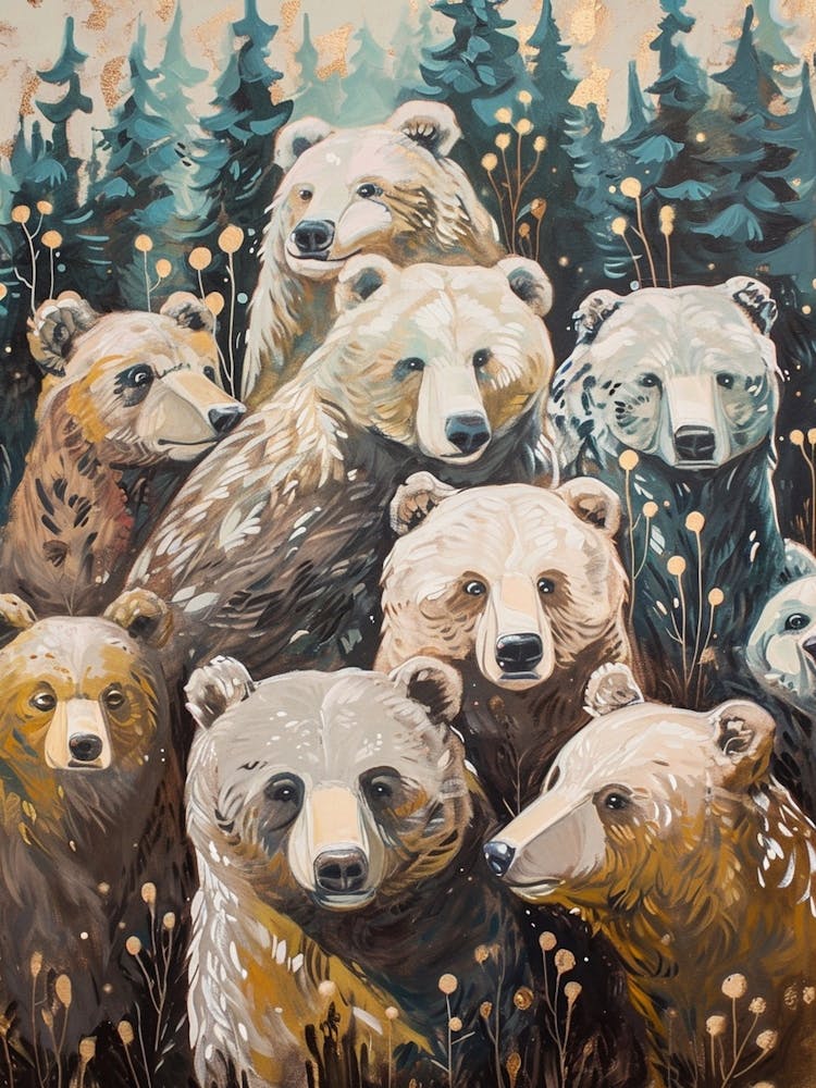 Kitsch Bear Painting 1