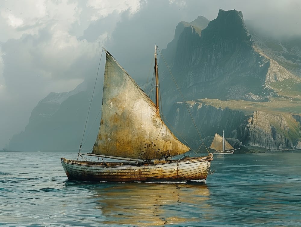 Old Boat In The Sea