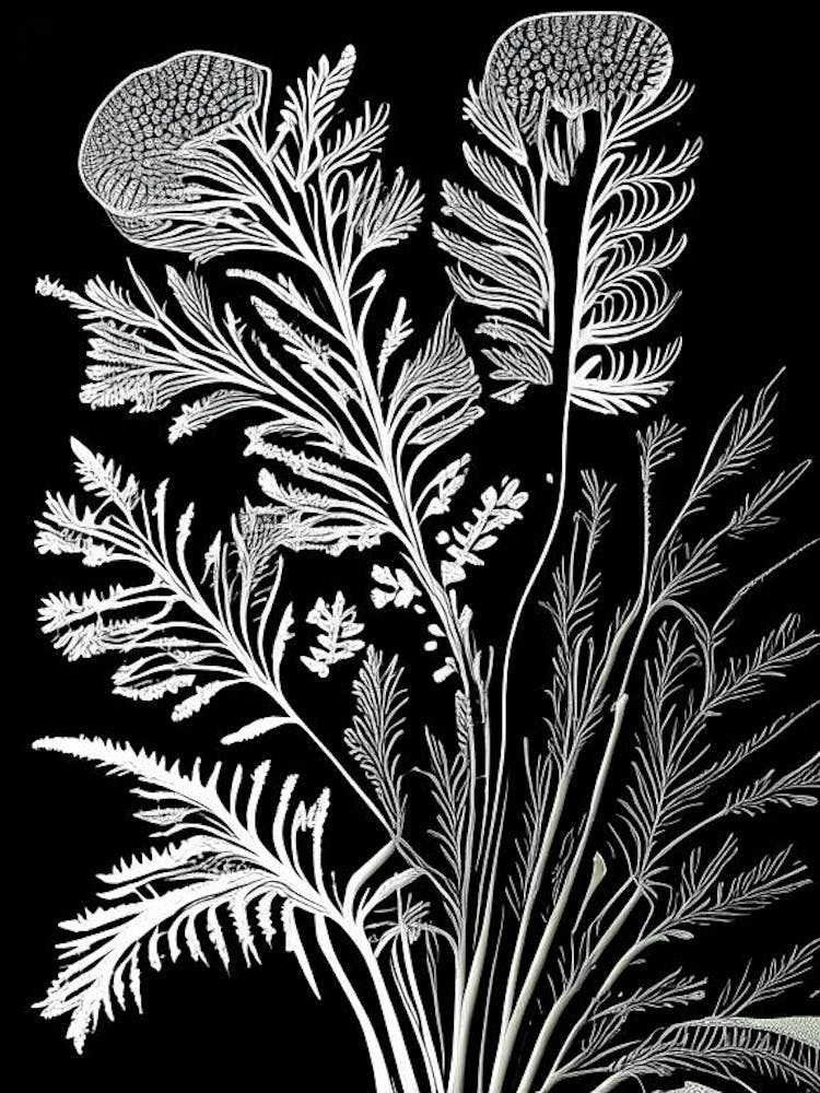 Dill Leaf Linocut
