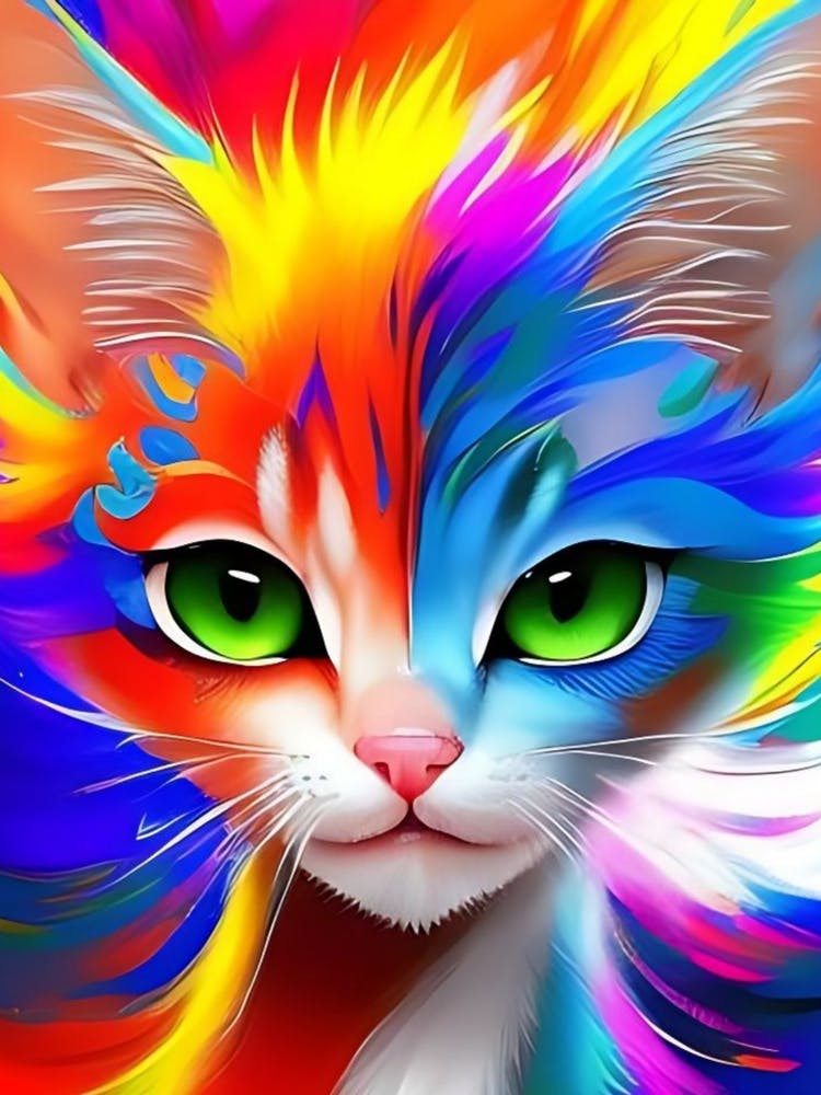 Colorful Cat 1