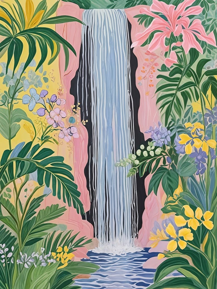 Tropical Jungle Waterfall no1