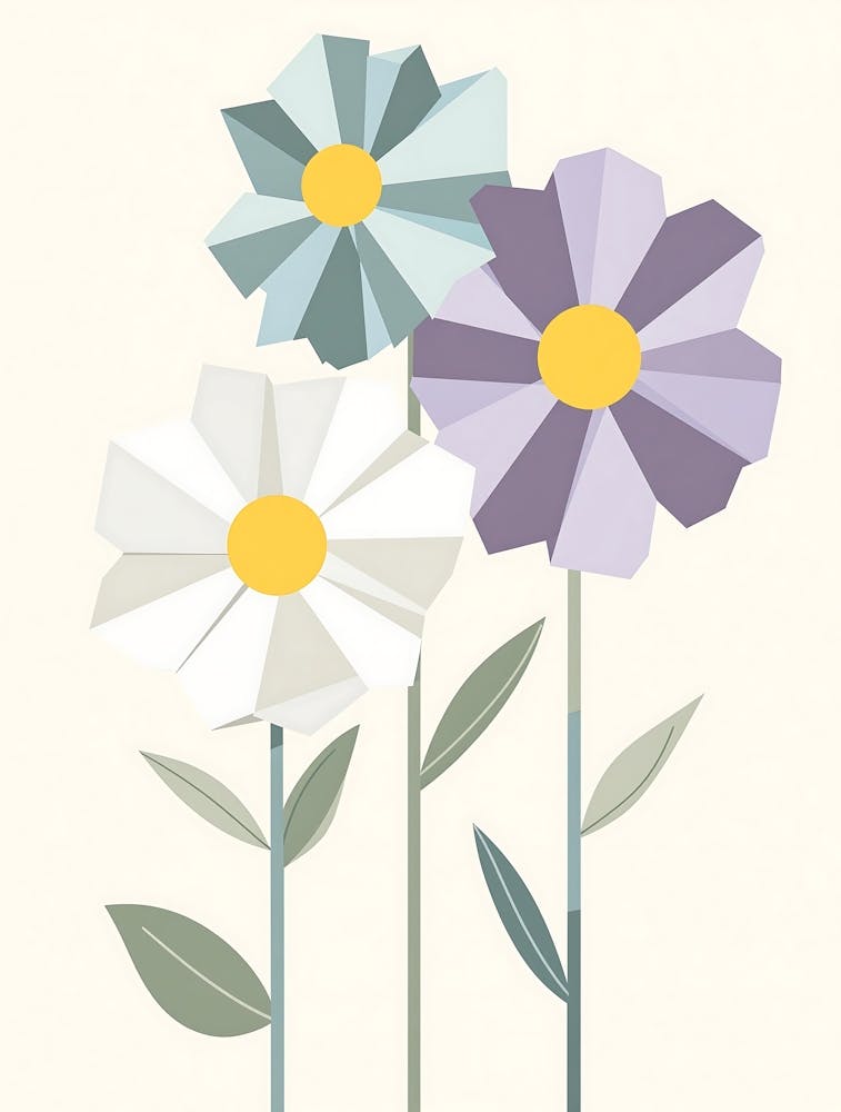 Fleurs de Jardin Fantaisistes à l'Ambiance Tranquille