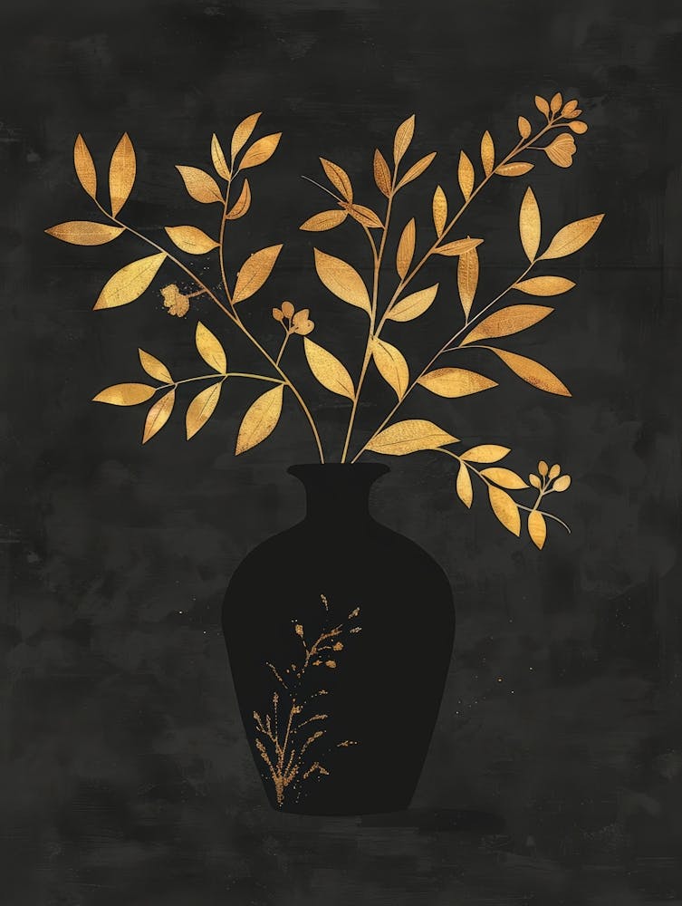 Gold Vase Canvas Print