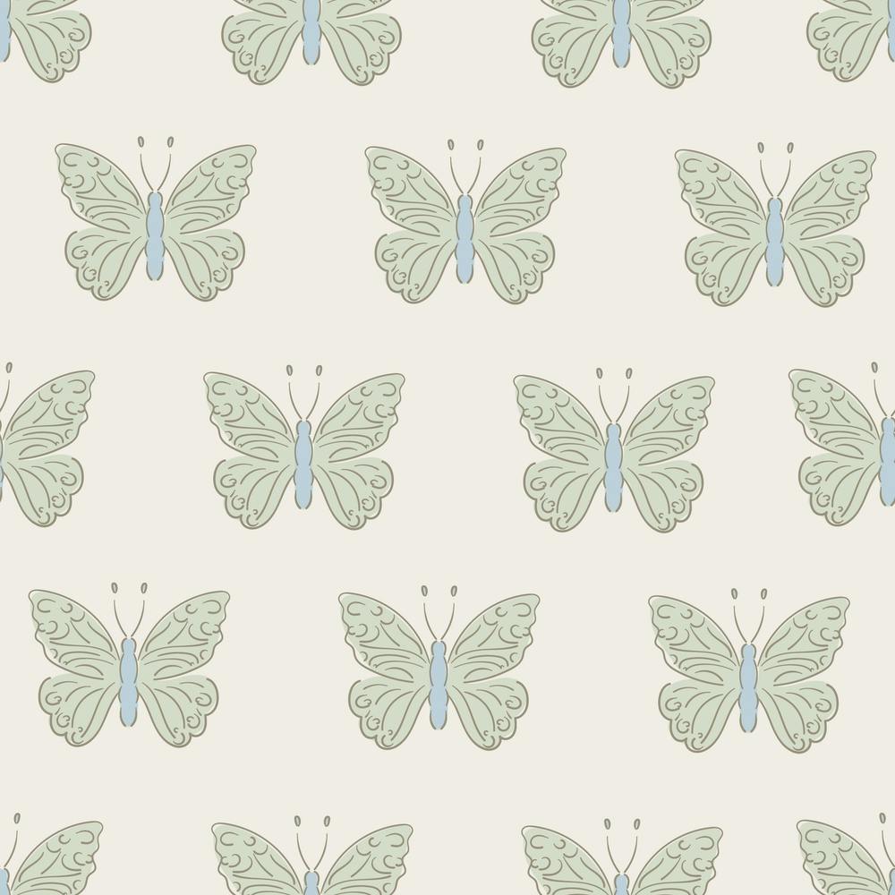 Butterflies On A White Background