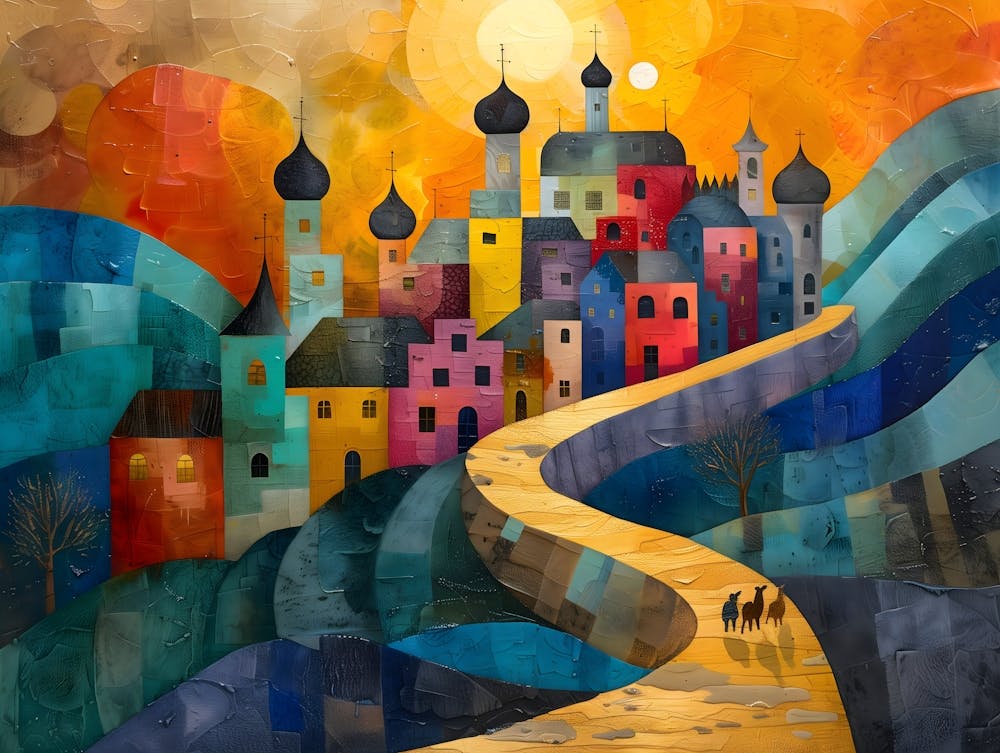 City At Sunset, Cubism 1