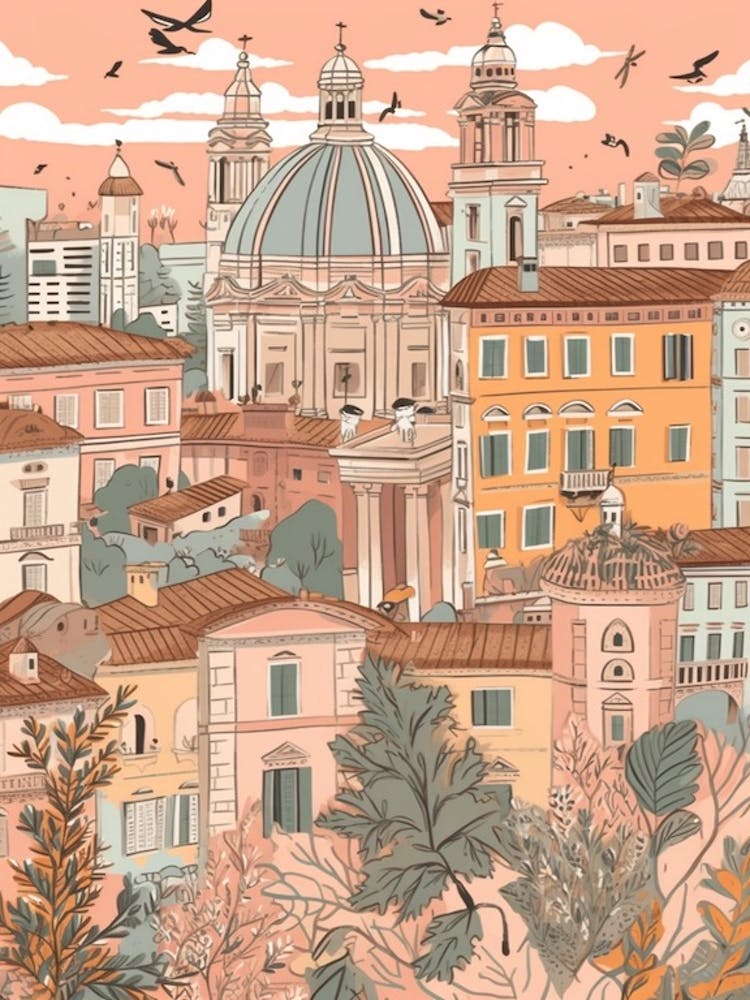Rome, Italy Illustration