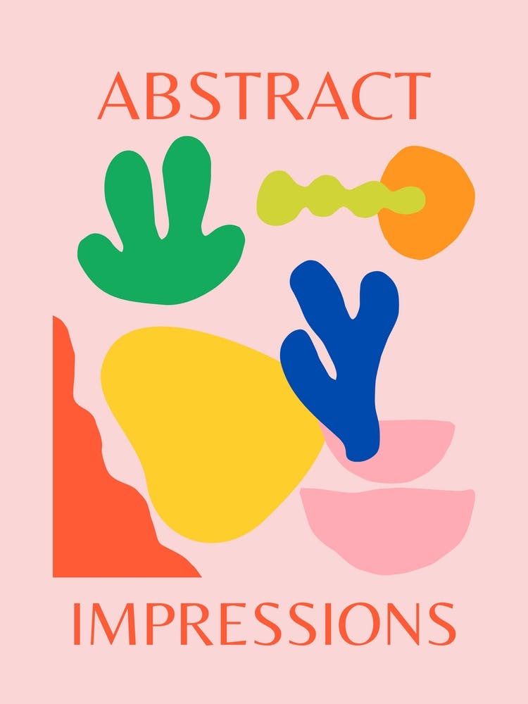 Abstract Impressions Poster 2 Pink