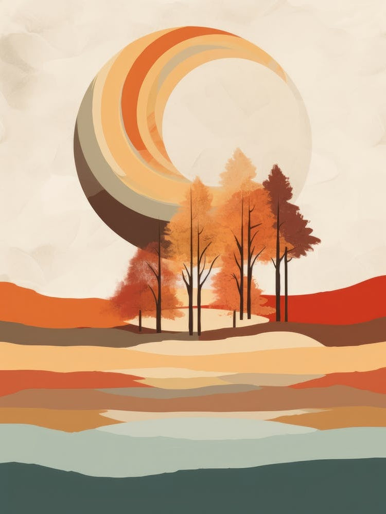Autumn , Fall, Landscape, Inspired By National Park in the USA, Lake, Great Lakes, Boho, Beach, Minimalist Canvas Print, Travel Poster, Autumn Decor, Fall Decor 28