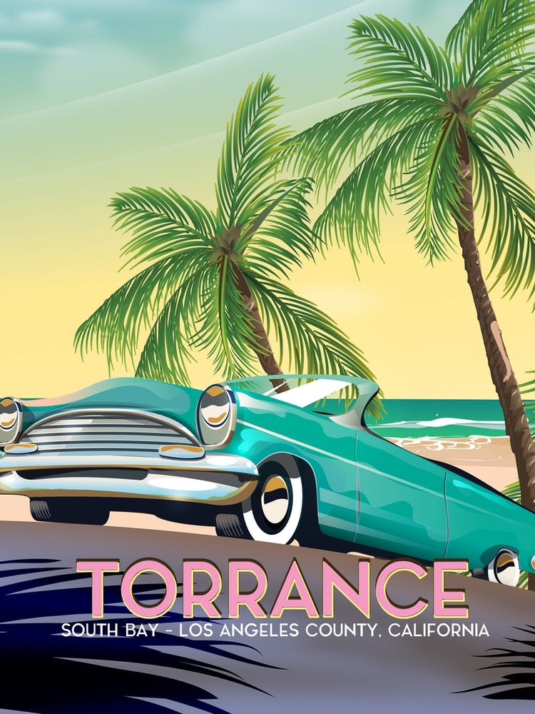Torrance Los Angeles County Reisekarte