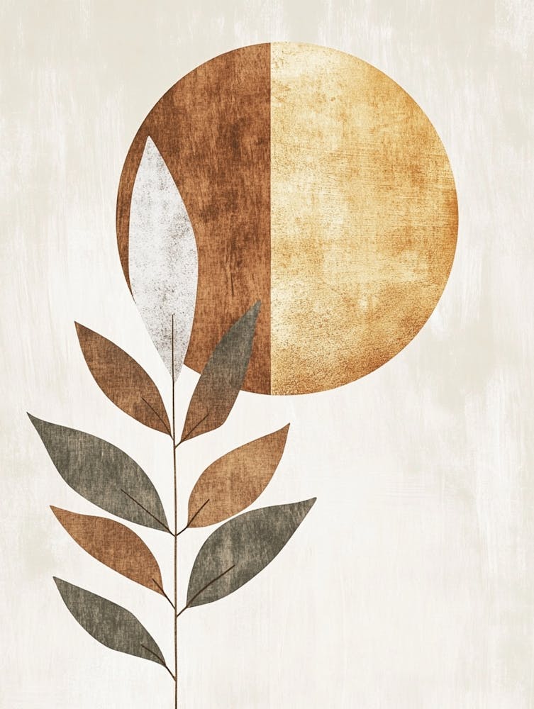 Sun And Leaf Canvas Print 2