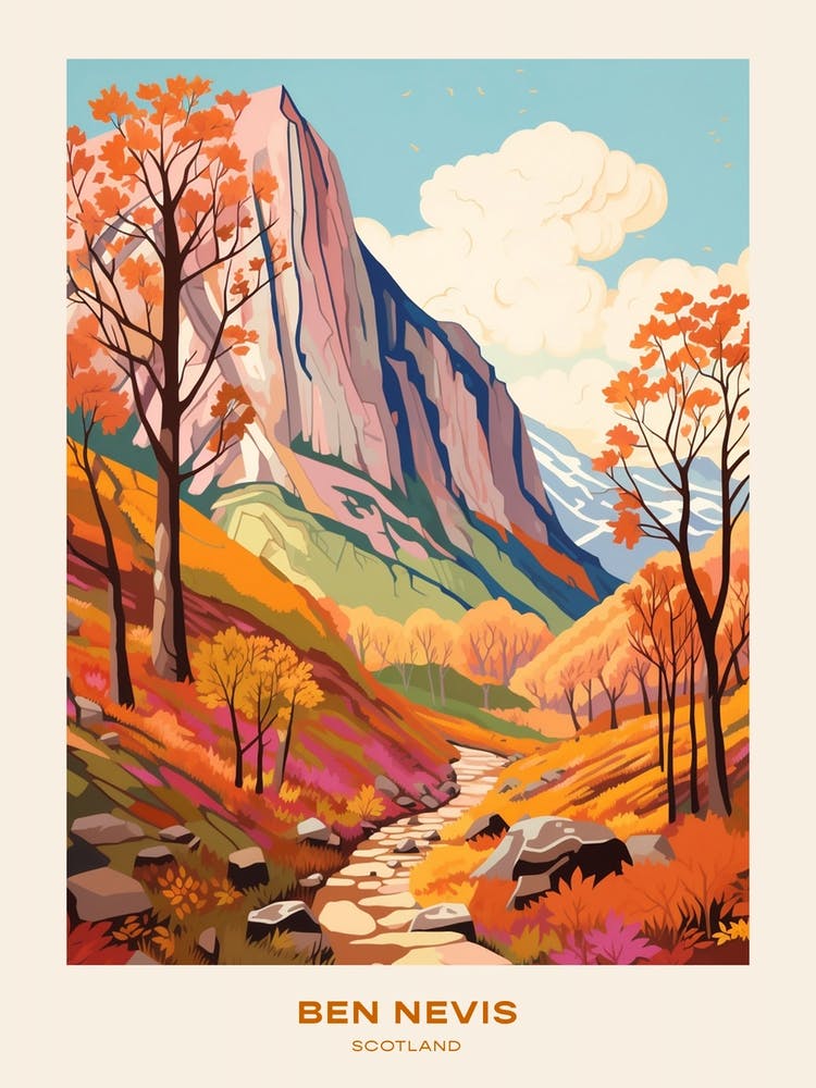 Ben Nevis Scotland 4 Hike Poster
