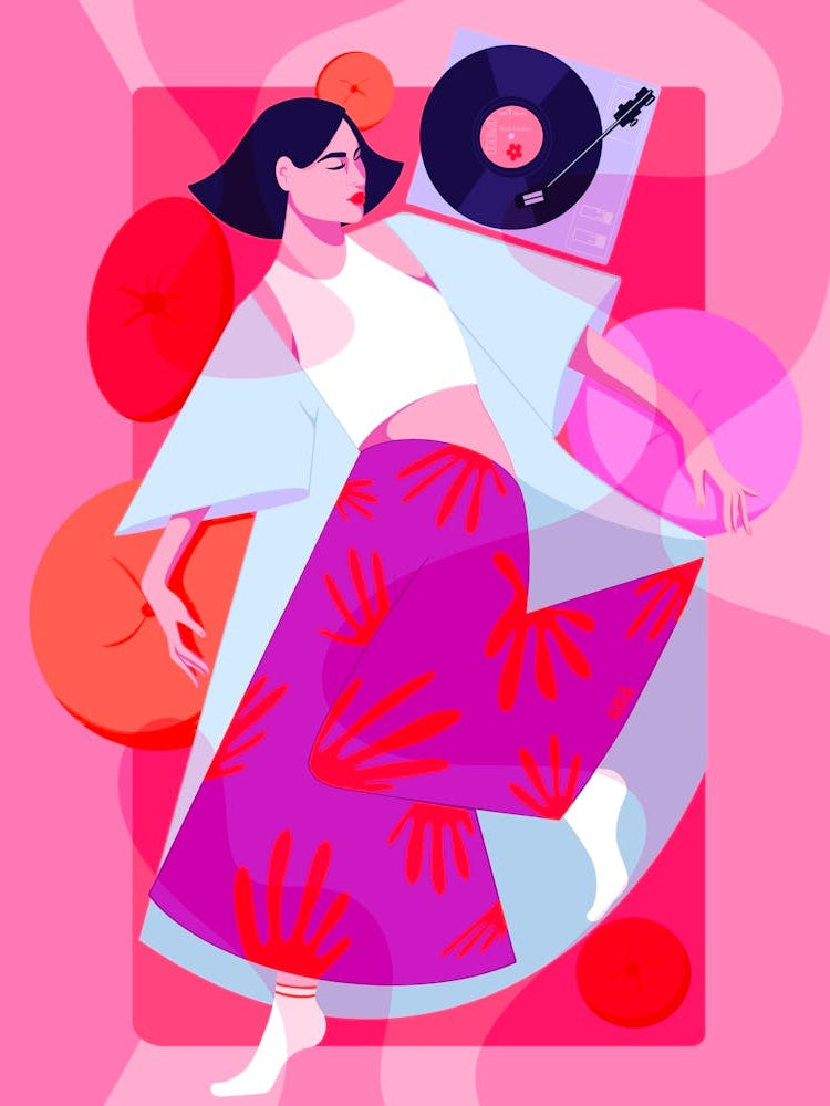 Chilling Woman Composition