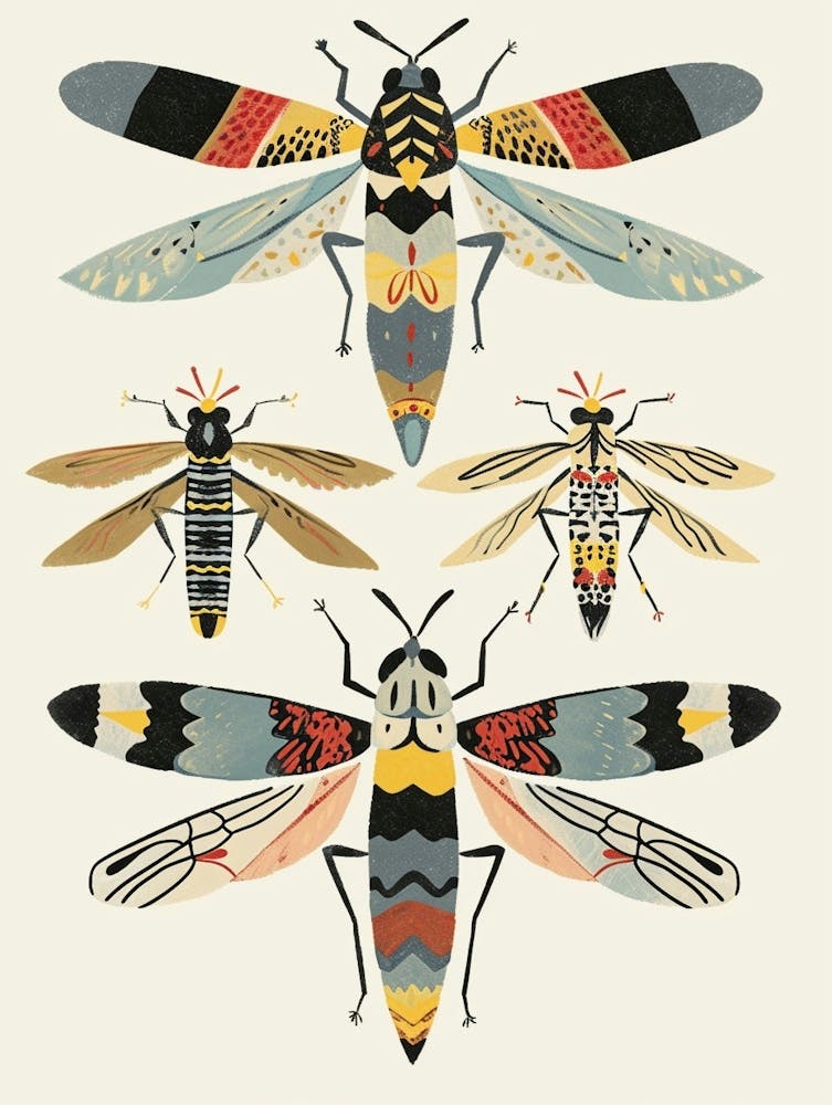 Colourful Insect Illustration Hornet 6