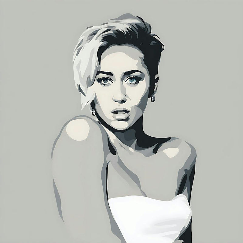 Greyscale female portrait