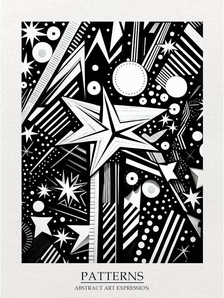 Patterns Abstract Black And White 3 Poster