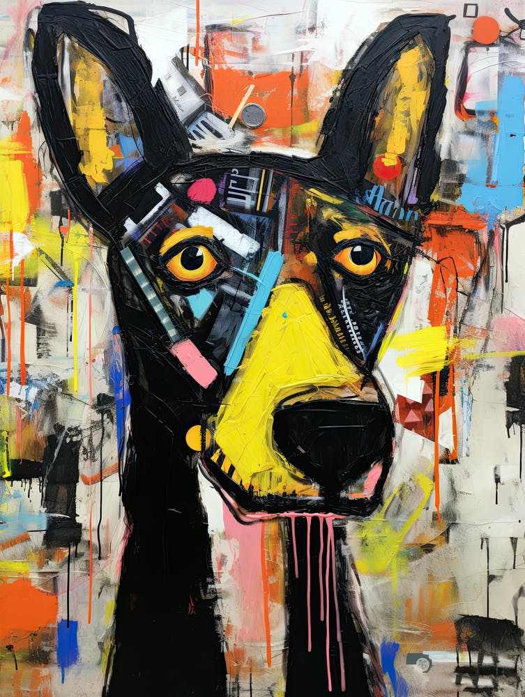 Urban Vibrations: Graffiti Dogs on Parade
