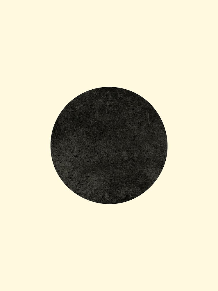 Minimal Full Moon Phase In Beige