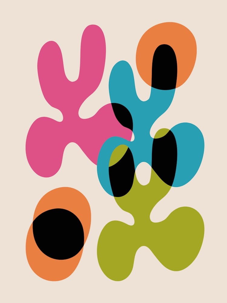 Abstract Composition/Skydivers