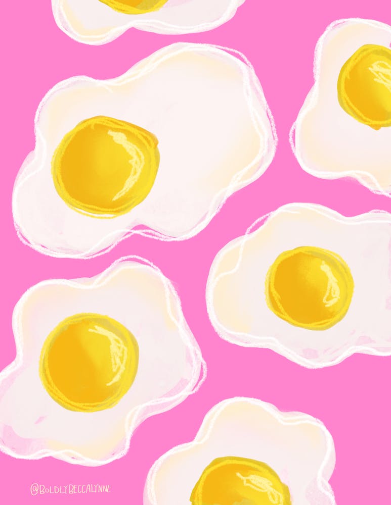Fried Eggs Pink