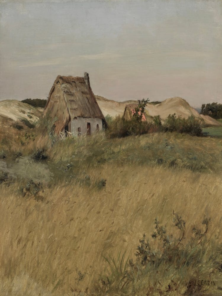 Thatched Cottage In A Field