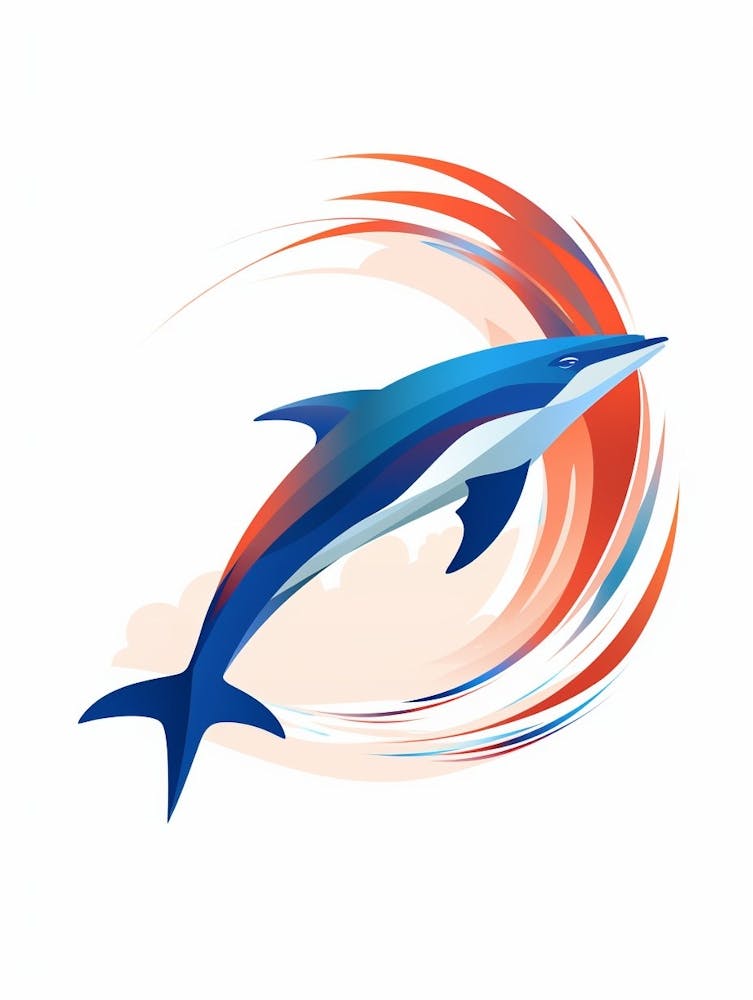 Dolphin Minimalist Abstract 1